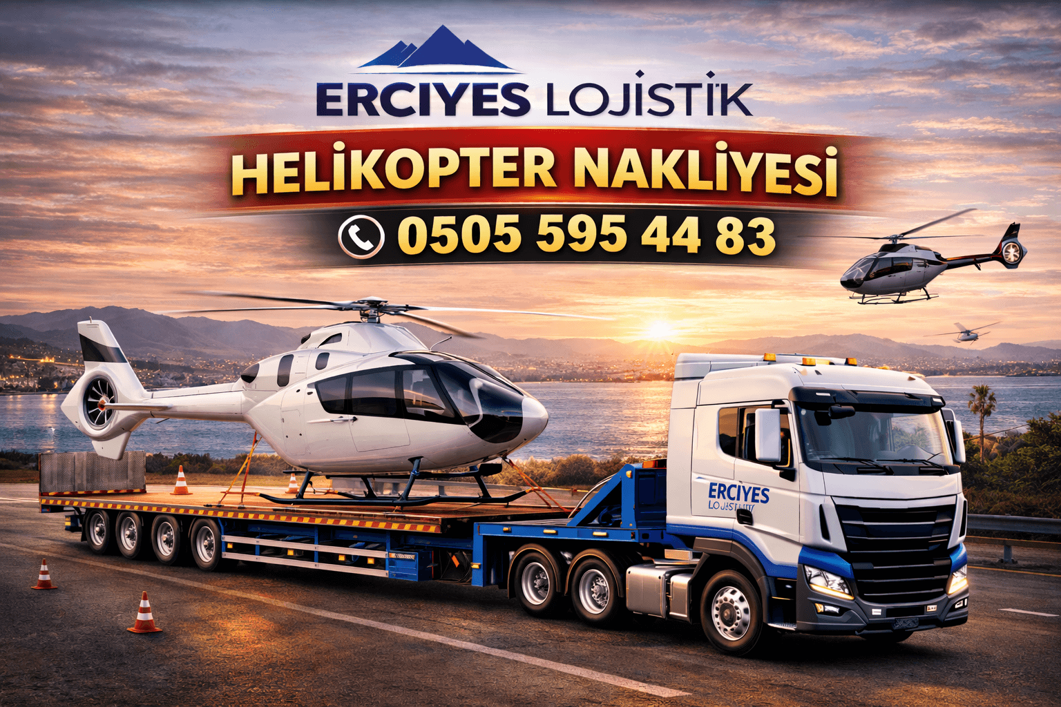 Karayolu ile helikopter taşımacılığı